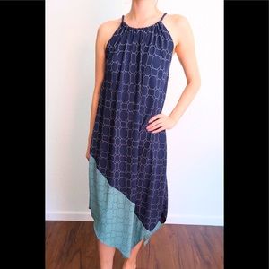 Navy Geometric Pattern Boho Rachel Roy Dress